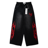 Black Tribal Baggy Jeans