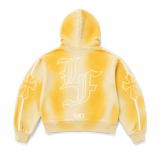 Cross Double Hood Crop Zip Up