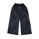 Cross Double Waist Baggy Sweatpant
