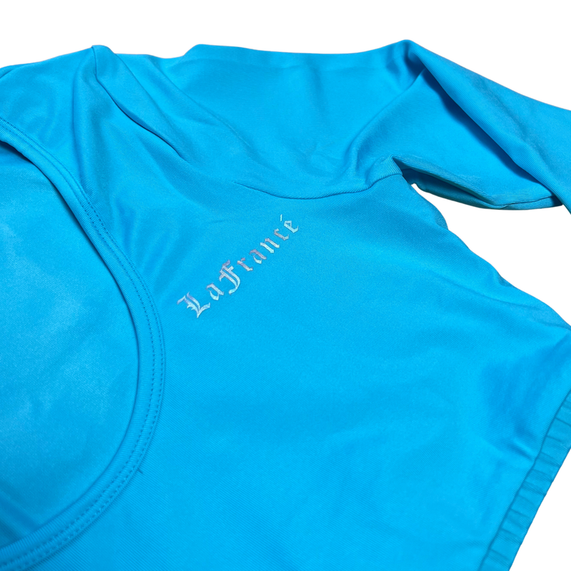 Women's Blue Long Sleeve Top