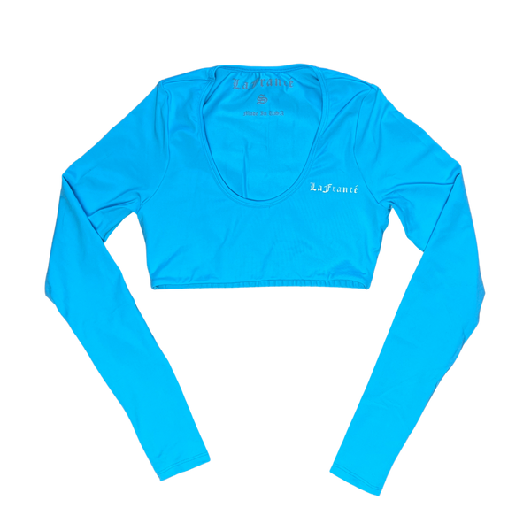 Women's Blue Long Sleeve Top