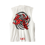 Butterfly Sleeveless Cutoff Tee