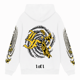 LF White Butterfly Zip Up
