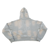 Cross Double Hood Crop Zip Up